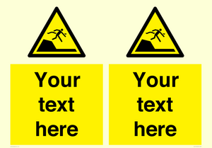 Custom Warning sudden drop in swimming or leisure pools